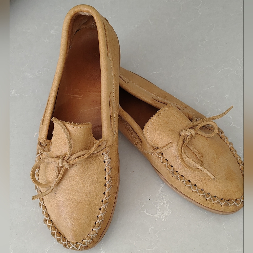 Handcrafted Leather Mocassins by Kabir Kouba - Huron Quebec Size 10